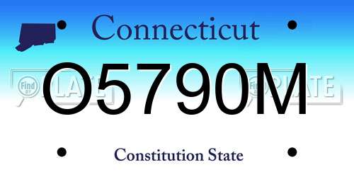 O5790M Connecticut License Plate