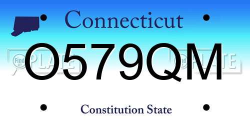O579QM Connecticut License Plate