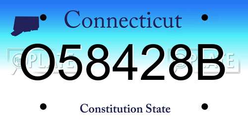 O58428B Connecticut License Plate