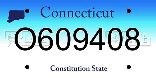 O609408 Connecticut License Plate