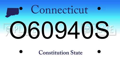 O60940S Connecticut License Plate