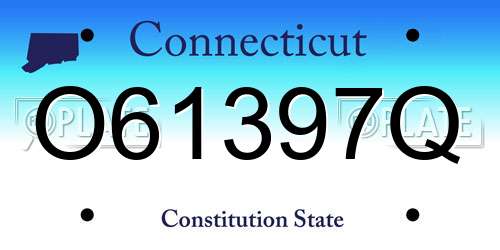 O61397Q Connecticut License Plate