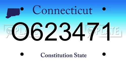 O623471 Connecticut License Plate