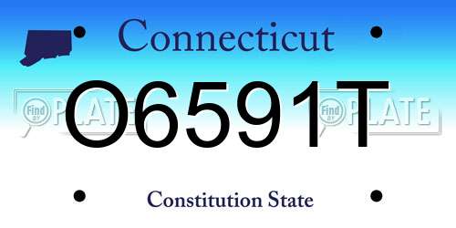 O6591T Connecticut License Plate