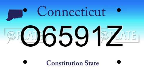 O6591Z Connecticut License Plate