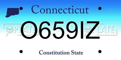 O659IZ Connecticut License Plate