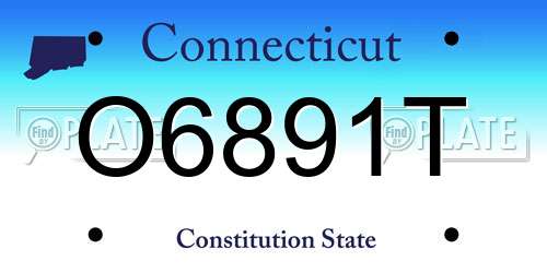 O6891T Connecticut License Plate