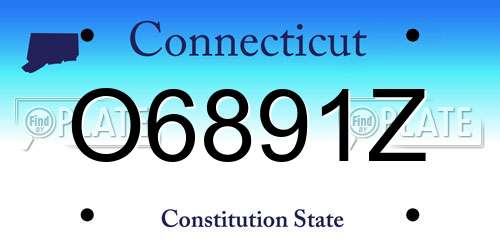 O6891Z Connecticut License Plate