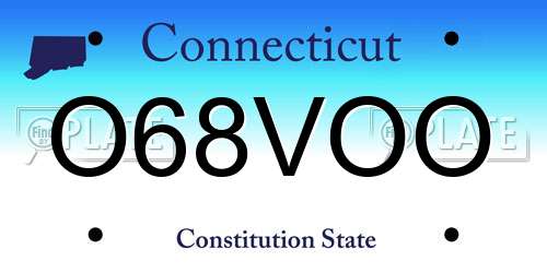 O68VOO Connecticut License Plate