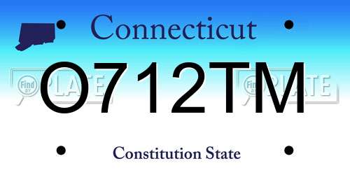 O712TM Connecticut License Plate