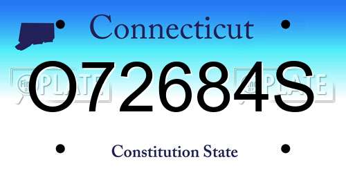 O72684S Connecticut License Plate
