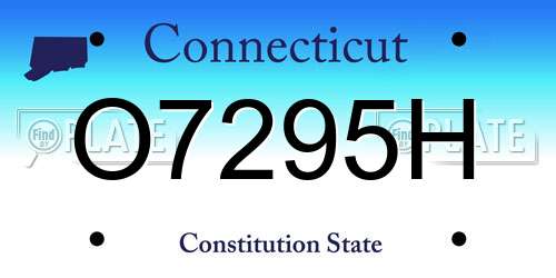 O7295H Connecticut License Plate