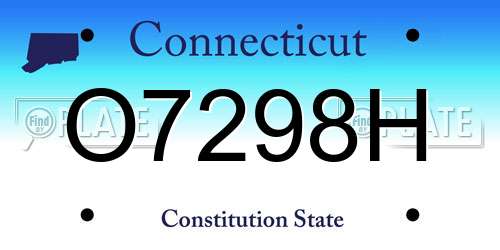 O7298H Connecticut License Plate