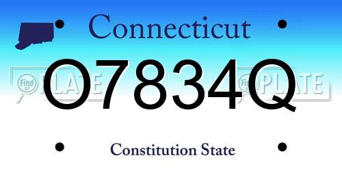 O7834Q Connecticut License Plate