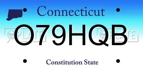 O79HQB Connecticut License Plate