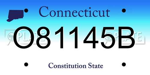 O81145B Connecticut License Plate