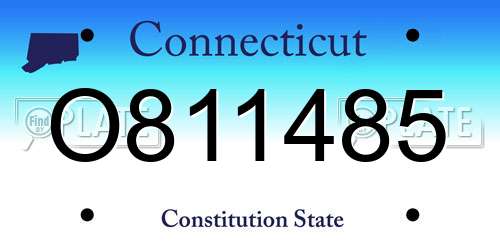 O811485 Connecticut License Plate