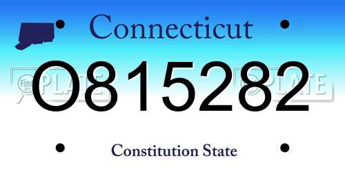 O815282 Connecticut License Plate