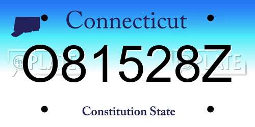 O81528Z Connecticut License Plate
