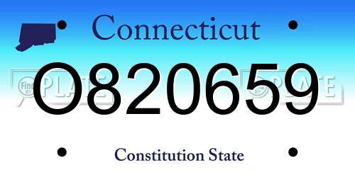 O820659 Connecticut License Plate