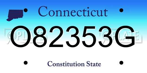 O82353G Connecticut License Plate