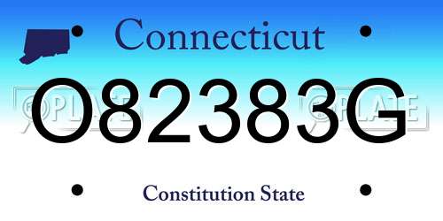 O82383G Connecticut License Plate