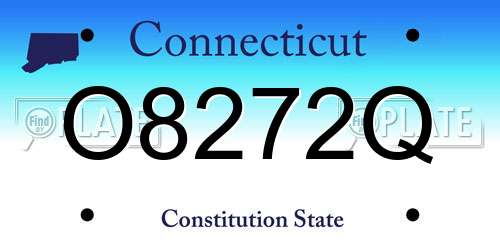 O8272Q Connecticut License Plate
