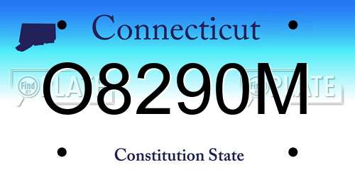 O8290M Connecticut License Plate