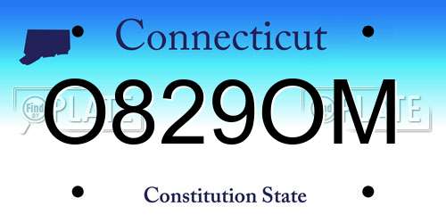 O829OM Connecticut License Plate