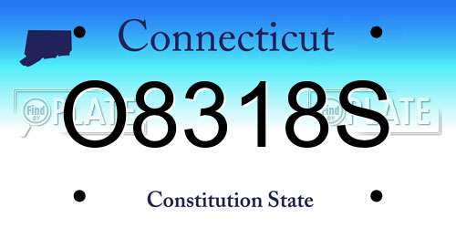 O8318S Connecticut License Plate