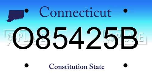 O85425B Connecticut License Plate