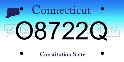 O8722Q Connecticut License Plate