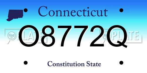 O8772Q Connecticut License Plate