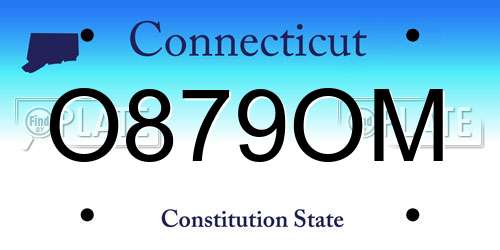 O879OM Connecticut License Plate