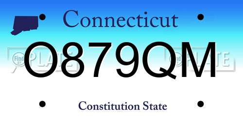 O879QM Connecticut License Plate