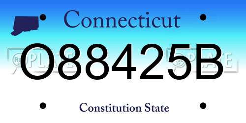 O88425B Connecticut License Plate