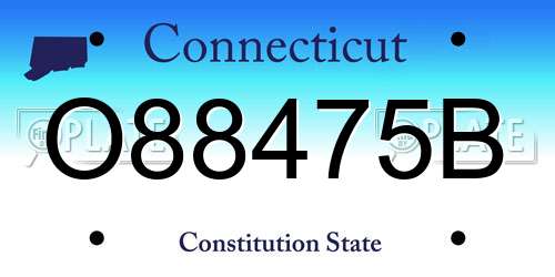 O88475B Connecticut License Plate