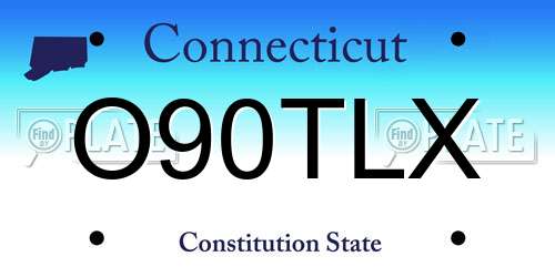 O90TLX Connecticut License Plate