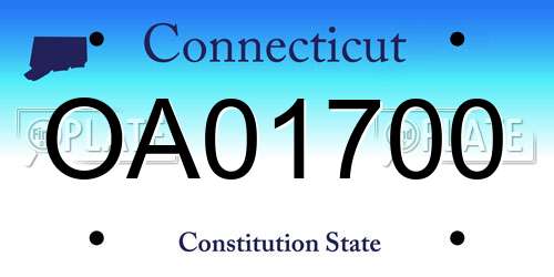 OA01700 Connecticut License Plate