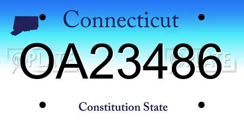 OA23486 Connecticut License Plate