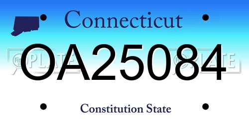 OA25084 Connecticut License Plate