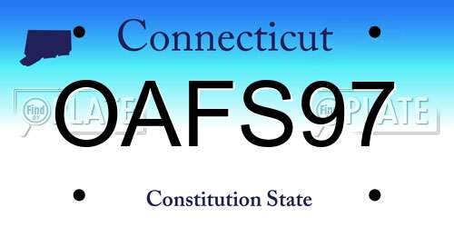 OAFS97 Connecticut License Plate