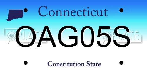 OAG05S Connecticut License Plate