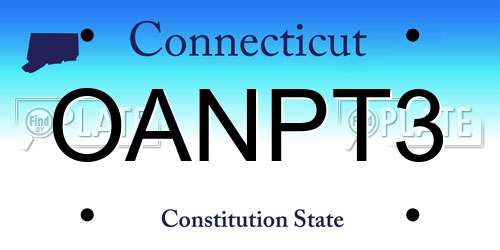OANPT3 Connecticut License Plate