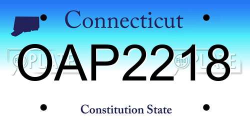 OAP2218 Connecticut License Plate