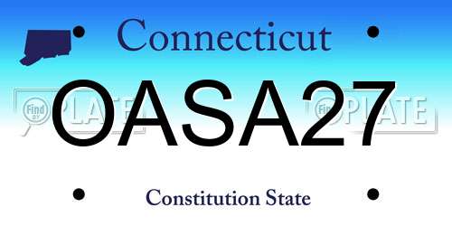 OASA27 Connecticut License Plate