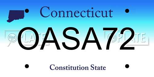 OASA72 Connecticut License Plate