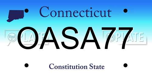 OASA77 Connecticut License Plate