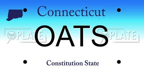 OATS Connecticut License Plate
