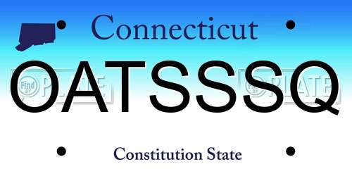 OATSSSQ Connecticut License Plate
